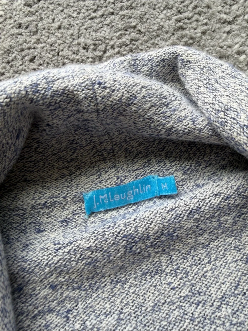 J.McLaughlin Salt & Pepper Linen Blend Open Front Cardigan - Picture 2 of 5